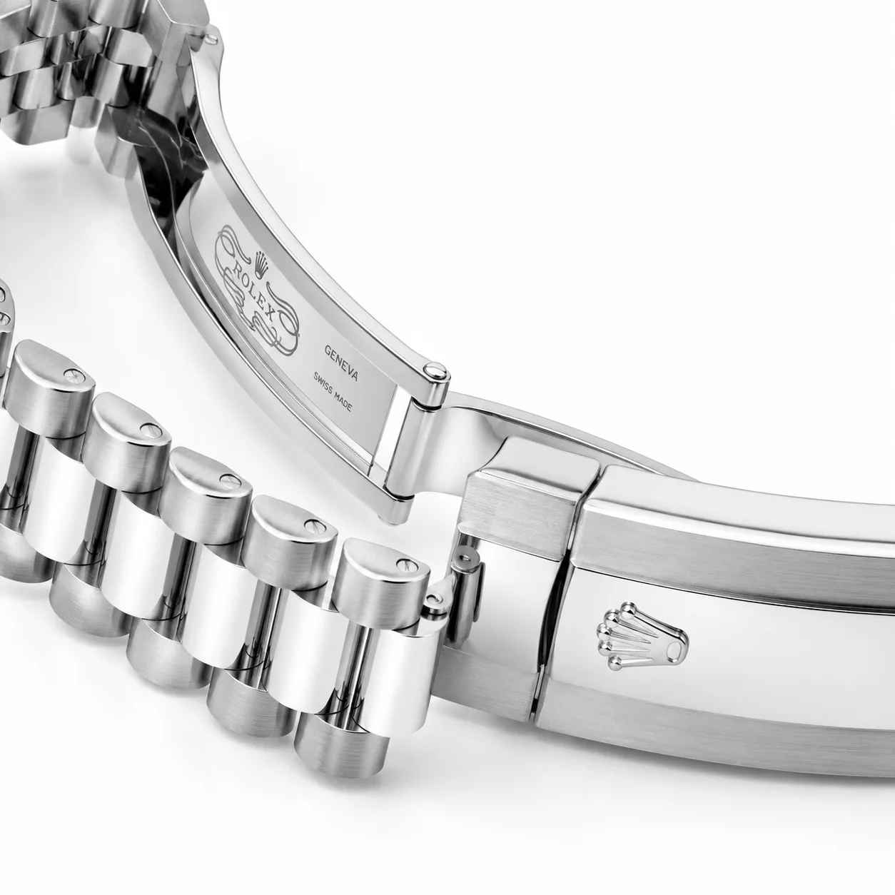 Rolex Day-Date m228236-0004 40mm Black Dial Fluted Bezel 950 Platinum AI 头图 3 - 表扣表链 [ai-shot:bracelet-clasp]