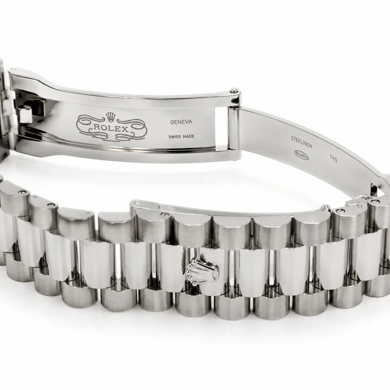 Rolex Day-Date M228239-0004 Cal.3255 Black Dial Fluted Bezel AI 头图 3 - 表扣表链 [ai-shot:bracelet-clasp]