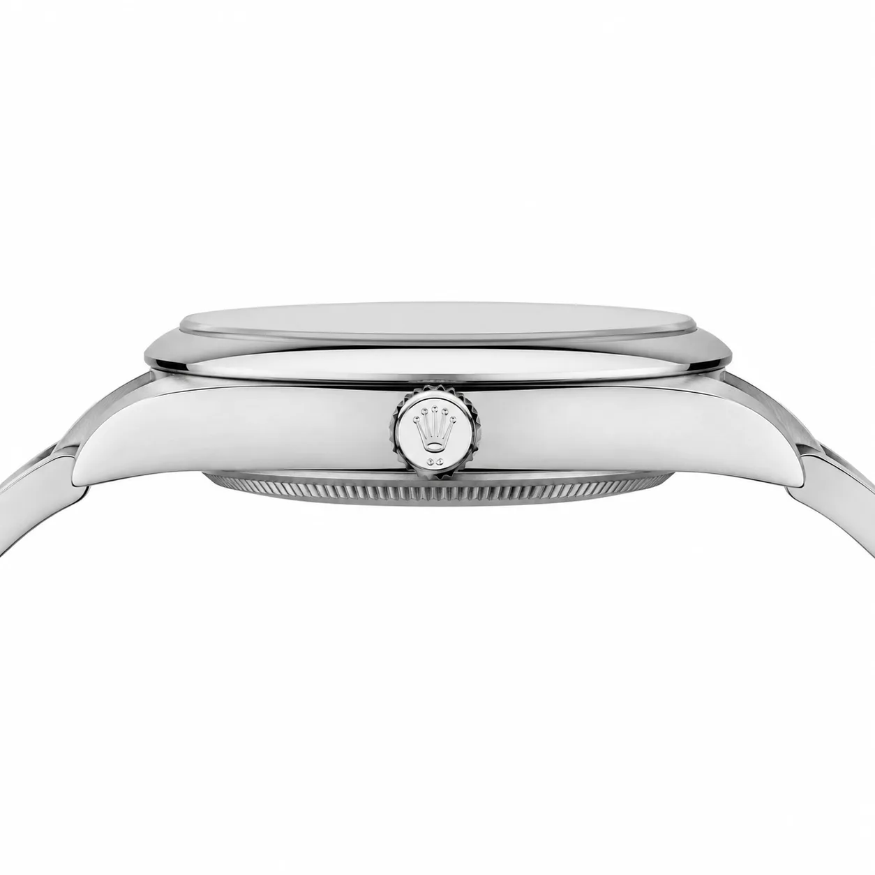 Rolex Oyster Perpetual m124300-0007 41mm Calibre 3230 Bright Blue / Smooth Bezel 904L Stainless Steel AI 头图 2 - 侧面细节 [ai-shot:side-detail]
