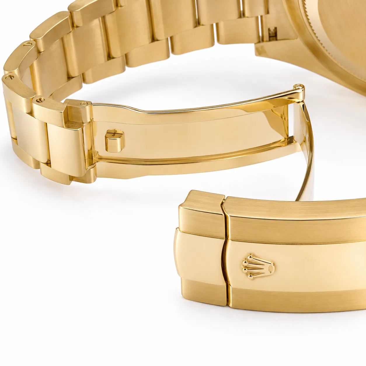 Rolex Sky-Dweller m336938-0007 42mm Calibre 9002 Meteorite / Diamond-Set Bezel 18K Yellow Gold AI 头图 3 - 表扣表链 [ai-shot:bracelet-clasp]