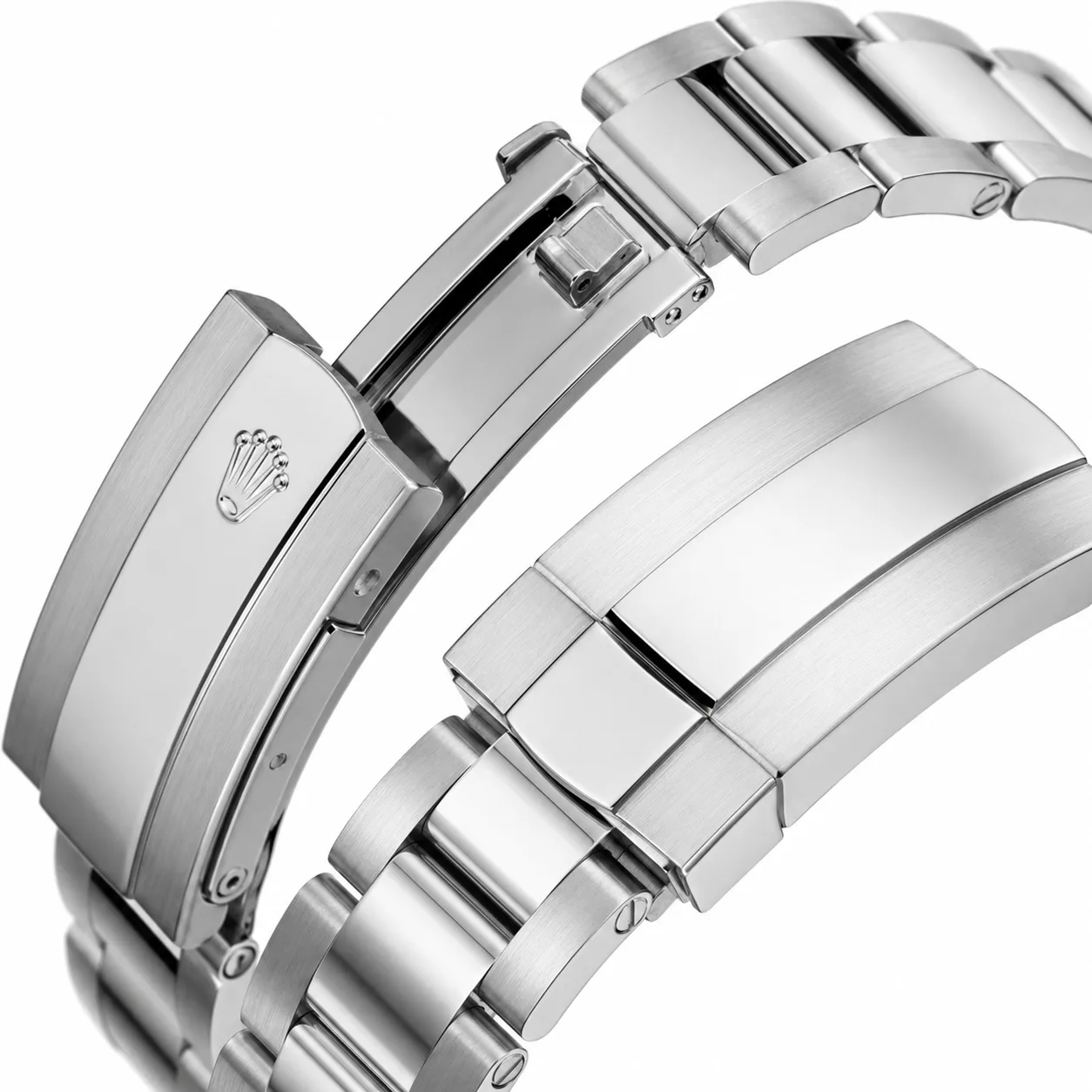 Rolex Datejust m126334-0003 41mm Calibre 3235 Black / Fluted Bezel 904L Stainless Steel and 18K White Gold AI 头图 3 - 表扣表链 [ai-shot:bracelet-clasp]