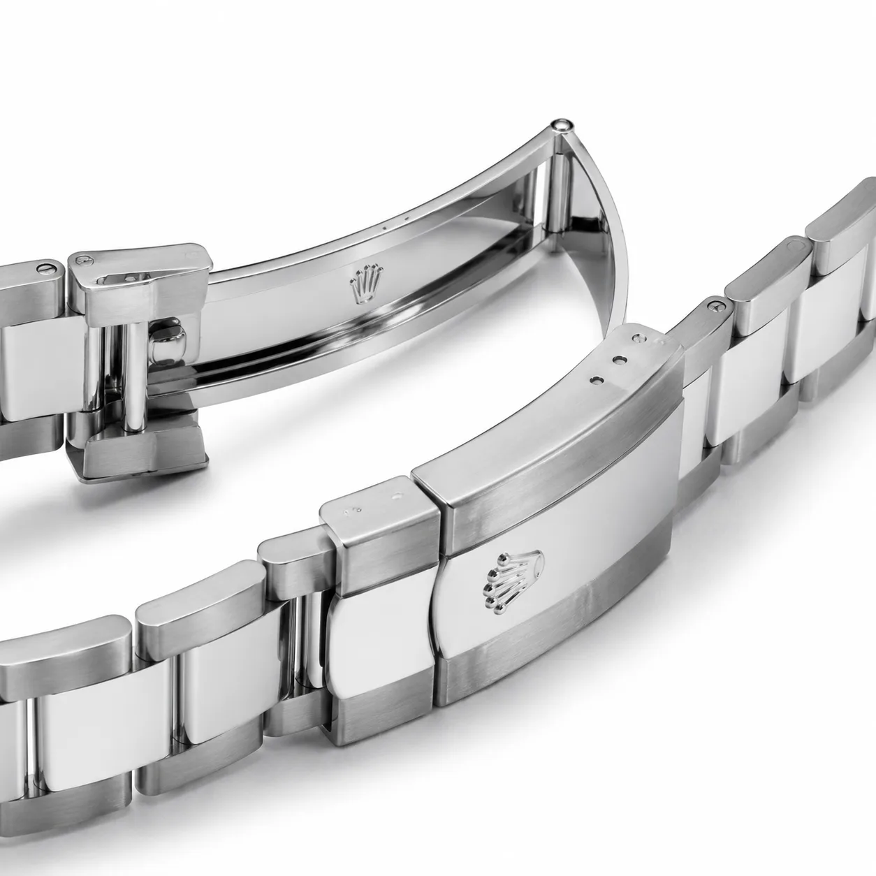 Rolex Datejust m126334-0009 41mm Calibre 3235 Blue / Fluted Bezel 904L Stainless Steel and 18K White Gold AI 头图 3 - 表扣表链 [ai-shot:bracelet-clasp]