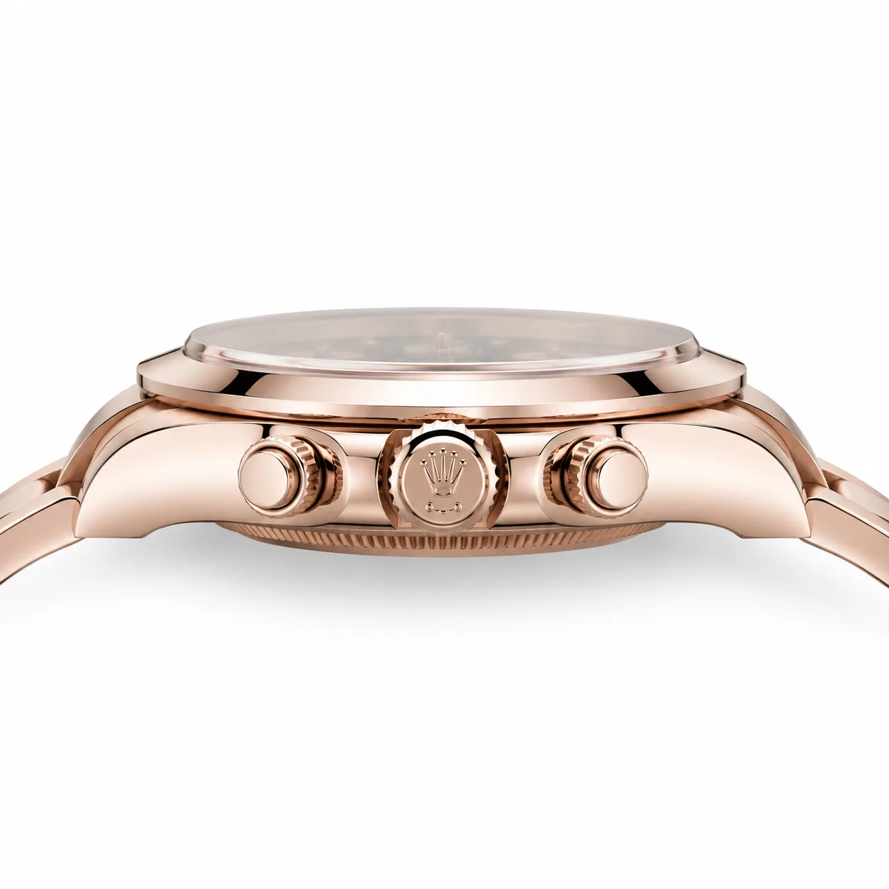 Rolex Air-King m116505-0015 40mm Black Dial Smooth Bezel 18K Everose Gold AI 头图 2 - 侧面细节 [ai-shot:side-detail]
