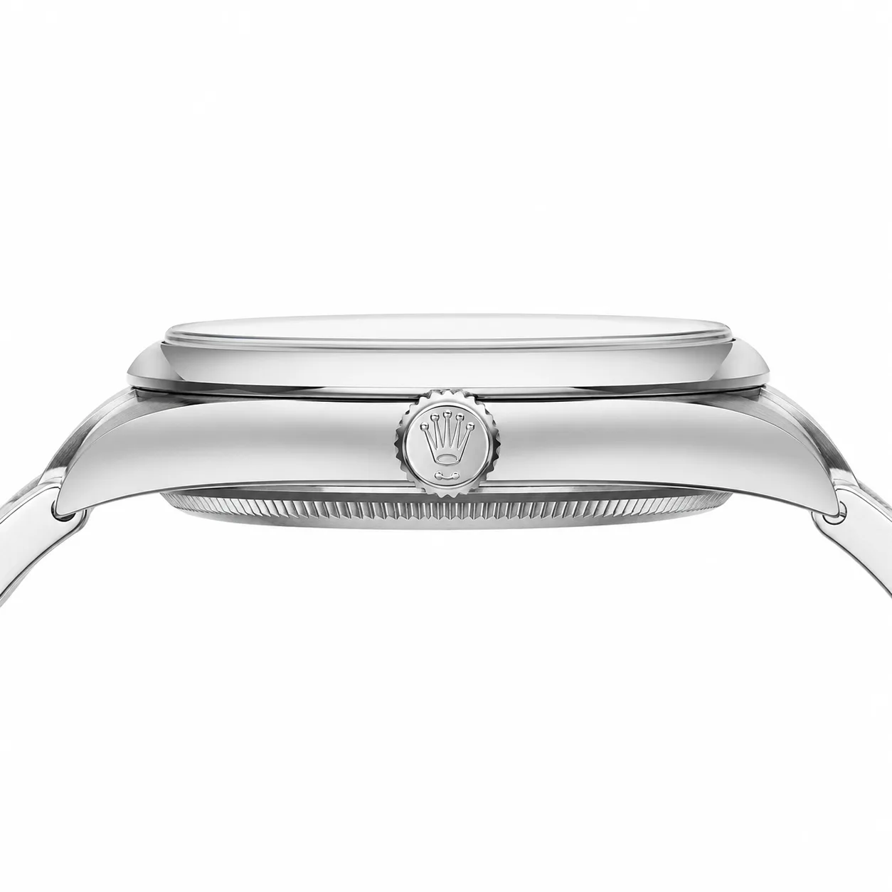 Rolex Oyster Perpetual m126000-0003 36mm Green Dial Smooth Bezel AI 头图 2 - 侧面细节 [ai-shot:side-detail]